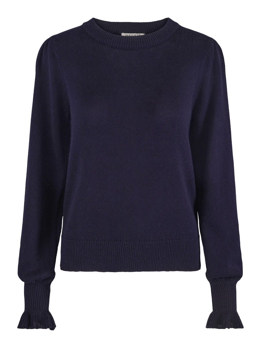 Feminine knitted pullover Marineblå