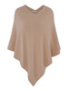 Cashmere cable poncho Lys sand