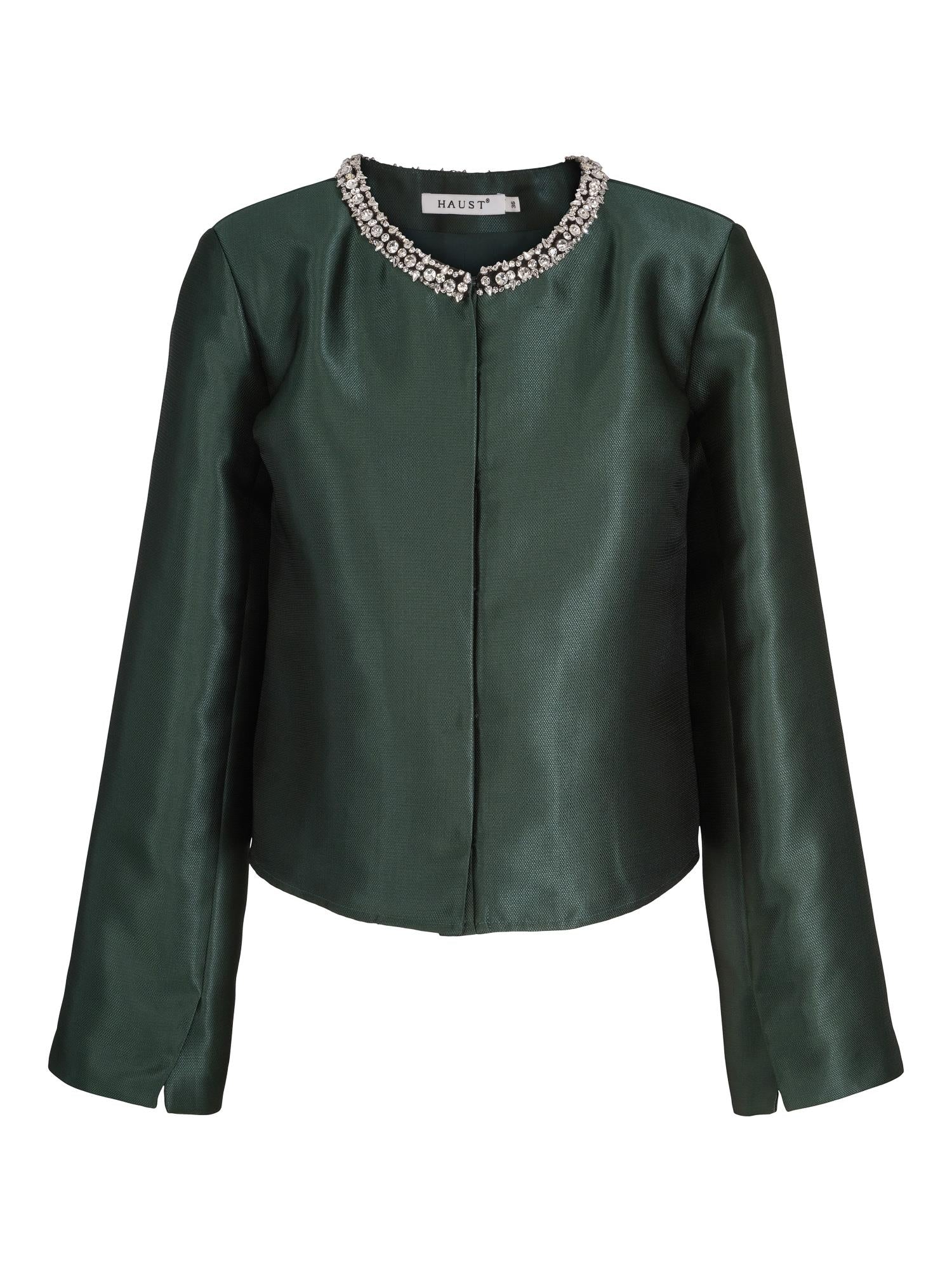 Detailed structure blazer Grønn